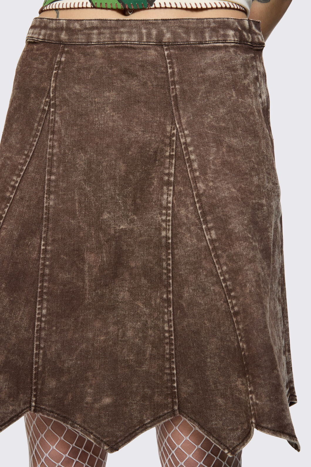 Black Friday - Behind The Blinds Denim Skirt - brown