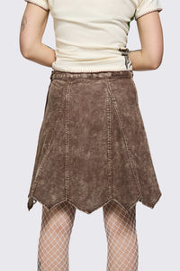 Black Friday - Behind The Blinds Denim Skirt - brown