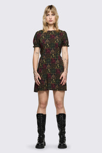 Black Friday - Fantasy Walk Print Dress - multi
