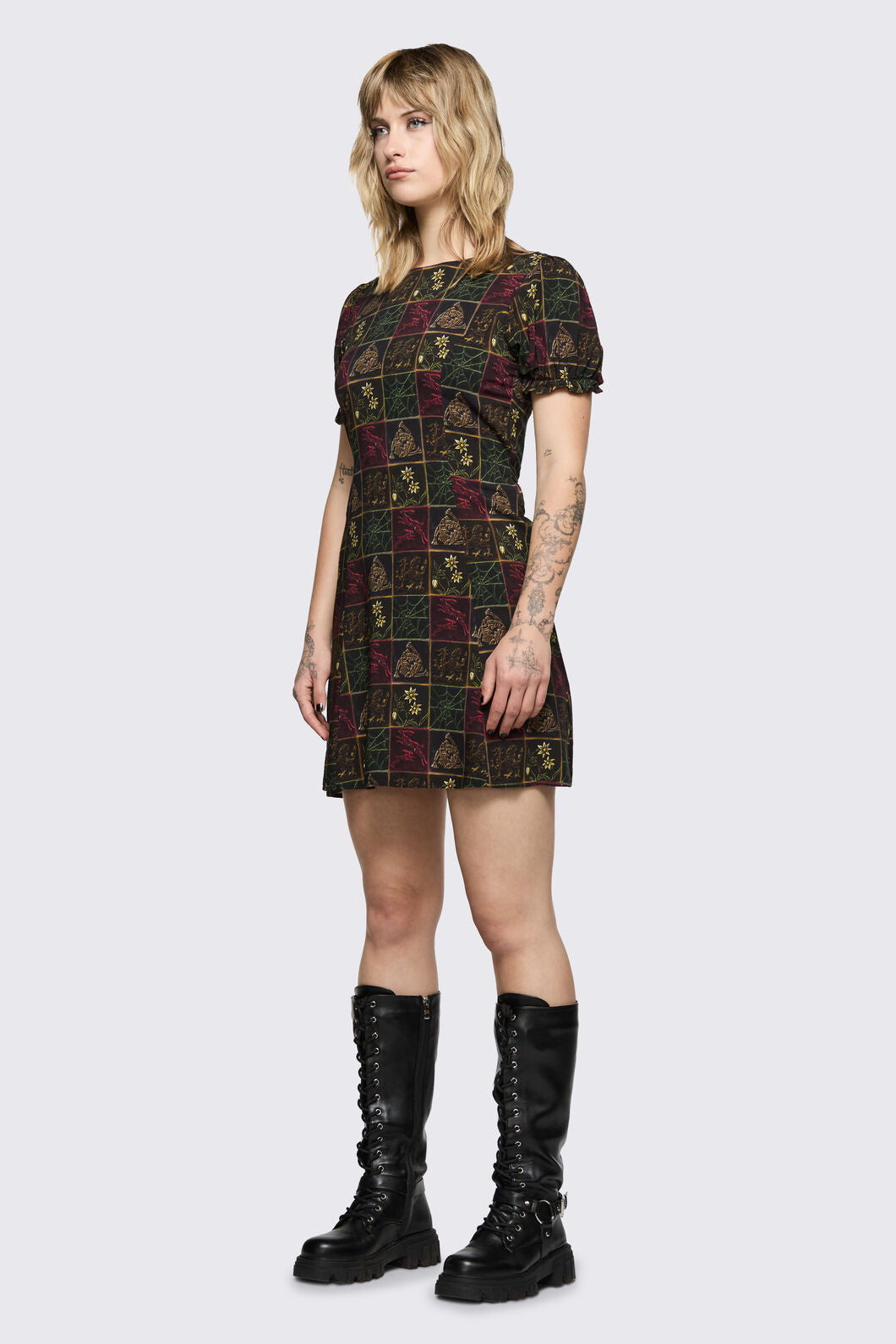 Black Friday - Fantasy Walk Print Dress - multi