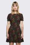 Black Friday - Fantasy Walk Print Dress - multi