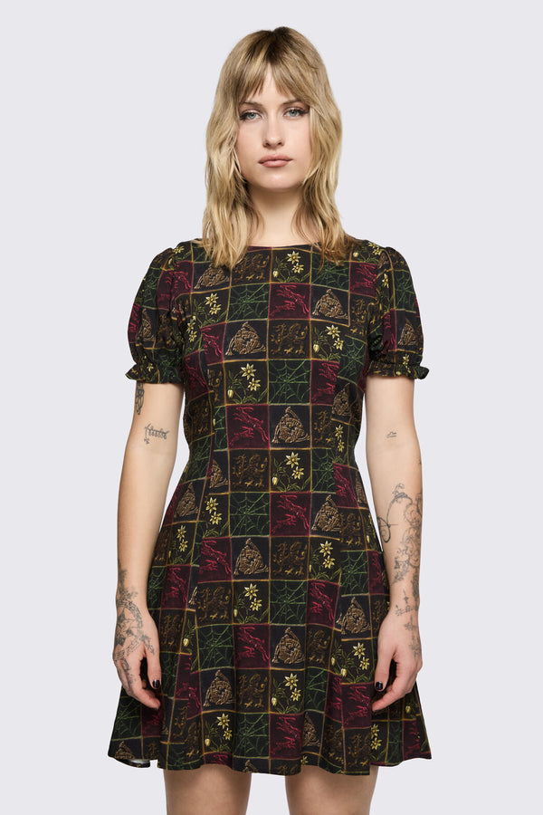 Black Friday - Fantasy Walk Print Dress - multi