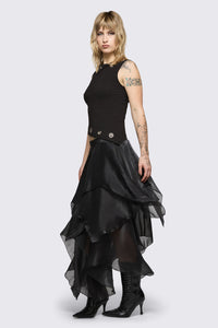 Black Friday - Behind The Blinds Chiffon Skirt - black