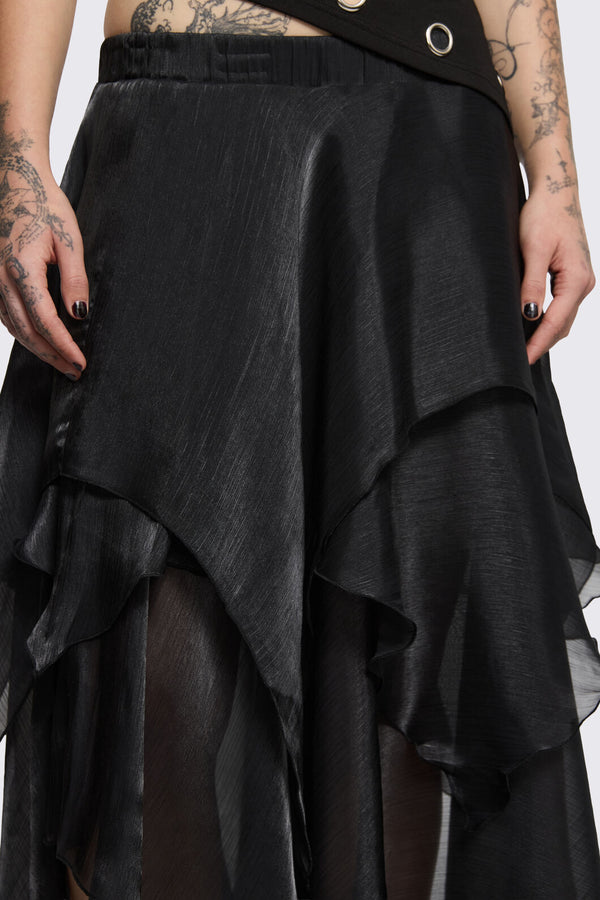 Black Friday - Behind The Blinds Chiffon Skirt - black