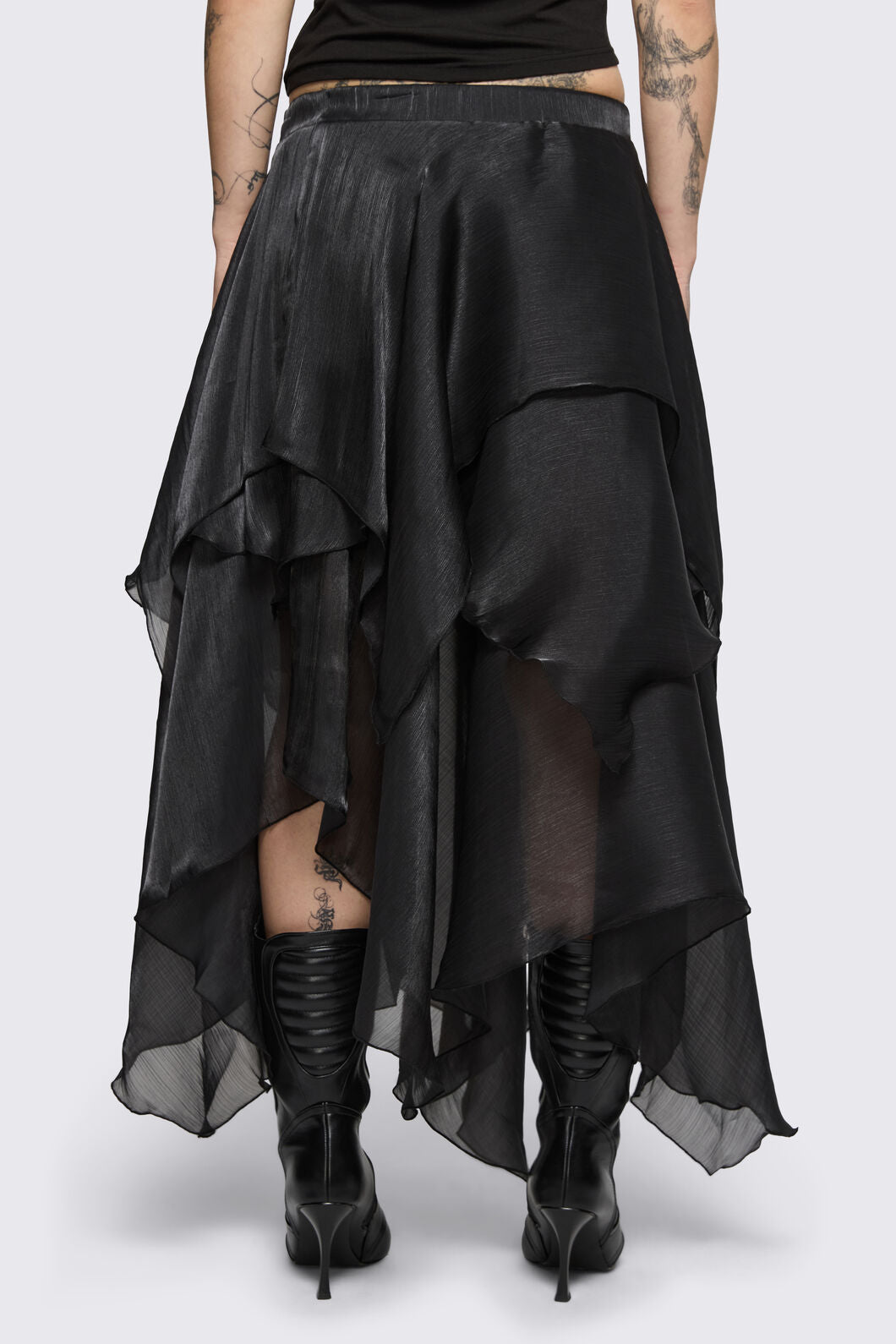 Black Friday - Behind The Blinds Chiffon Skirt - black