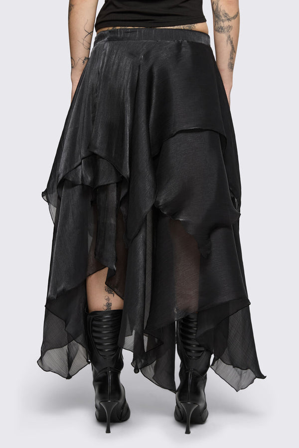 Black Friday - Behind The Blinds Chiffon Skirt - black