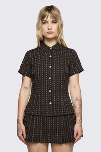 Black Friday - Low Whisper Blouse - brown