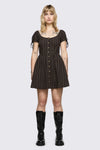 Black Friday - Low Whisper Baby Doll Dress - brown
