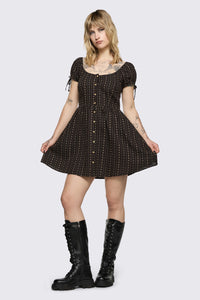 Black Friday - Low Whisper Baby Doll Dress - brown