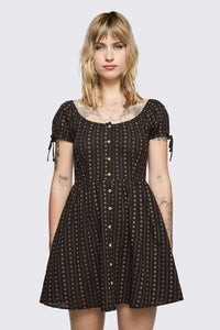 Black Friday - Low Whisper Baby Doll Dress - brown
