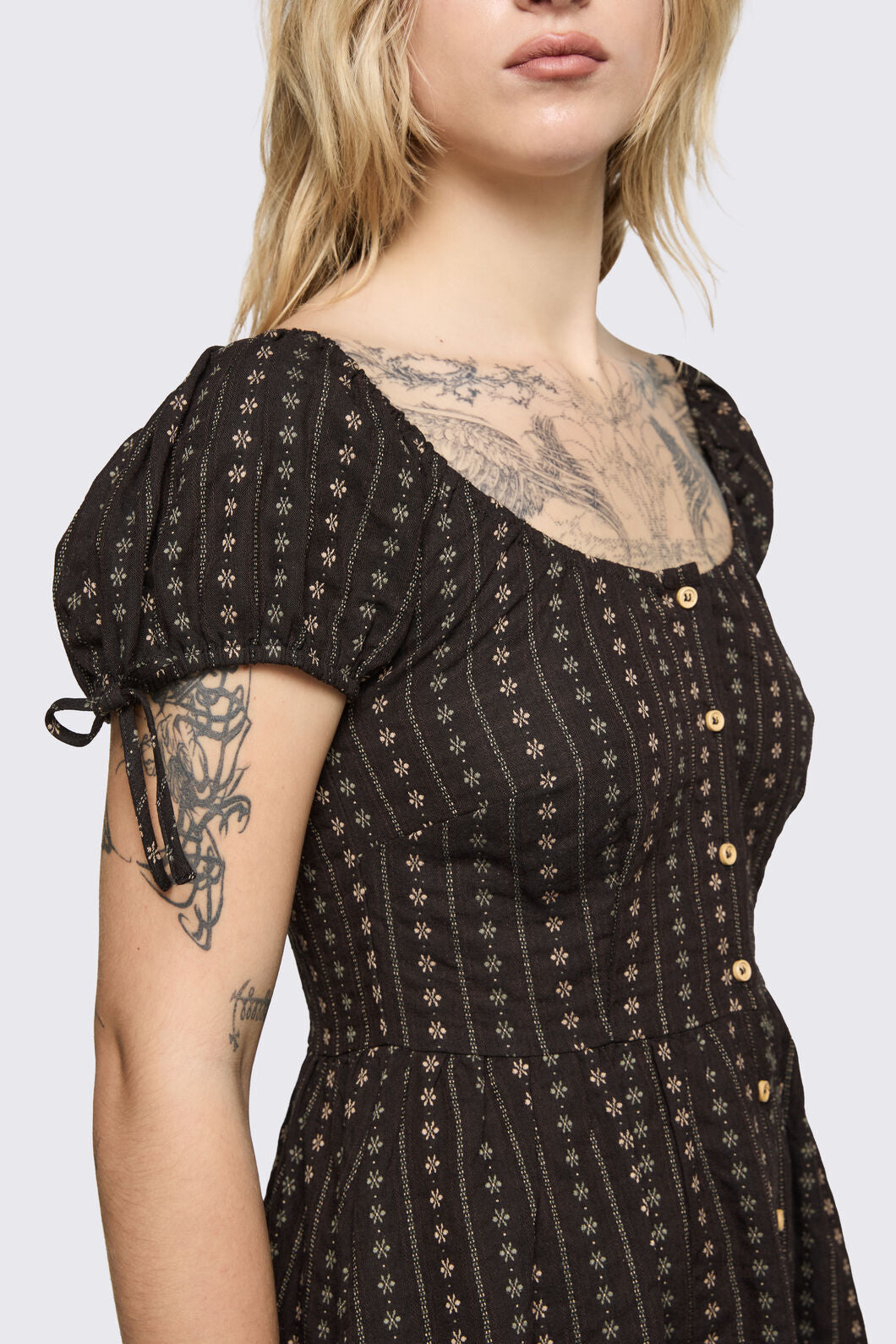 Black Friday - Low Whisper Baby Doll Dress - brown