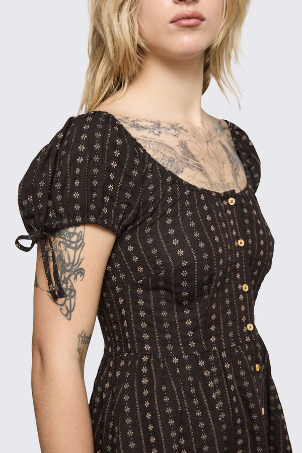Black Friday - Low Whisper Baby Doll Dress - brown