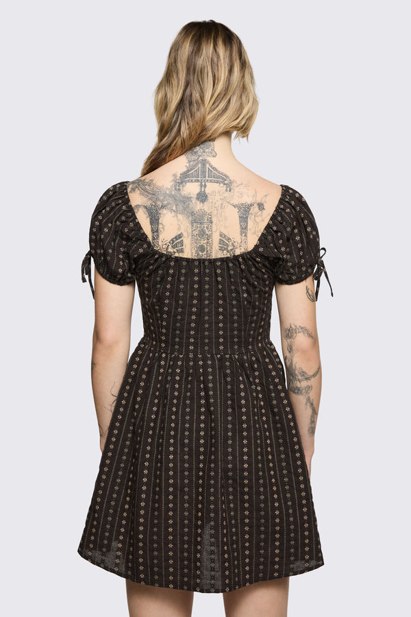 Black Friday - Low Whisper Baby Doll Dress - brown