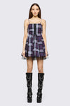 Black Friday - Monstre Tartan Dress - purple