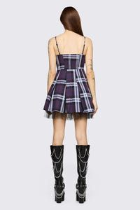 Black Friday - Monstre Tartan Dress - purple