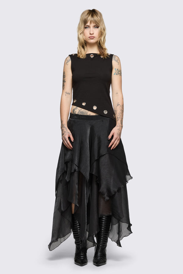 Black Friday - Ascend Eyelet Top - black