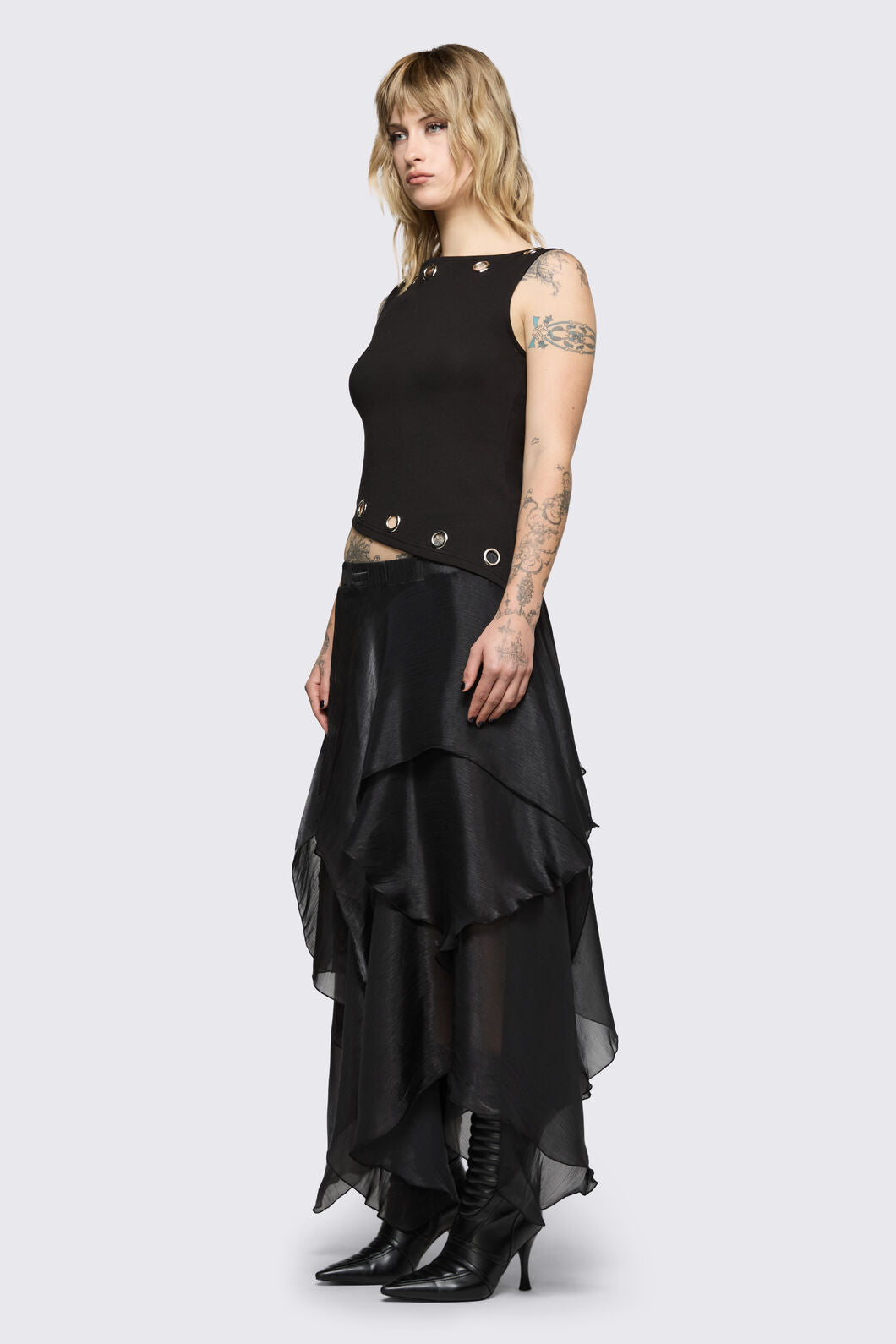 Black Friday - Ascend Eyelet Top - black