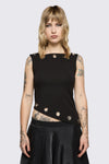 Black Friday - Ascend Eyelet Top - black