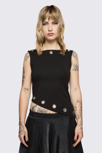 Black Friday - Ascend Eyelet Top - black