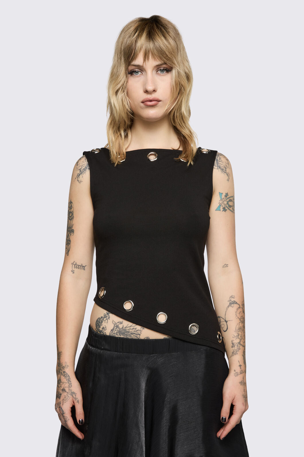 Black Friday - Ascend Eyelet Top - black