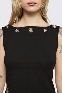 Black Friday - Ascend Eyelet Top - black