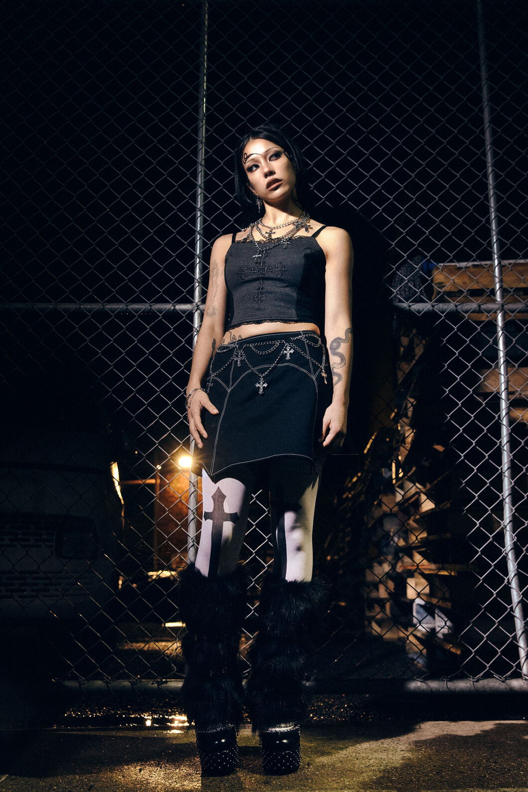 Black Friday - Goth Bat Skort - black