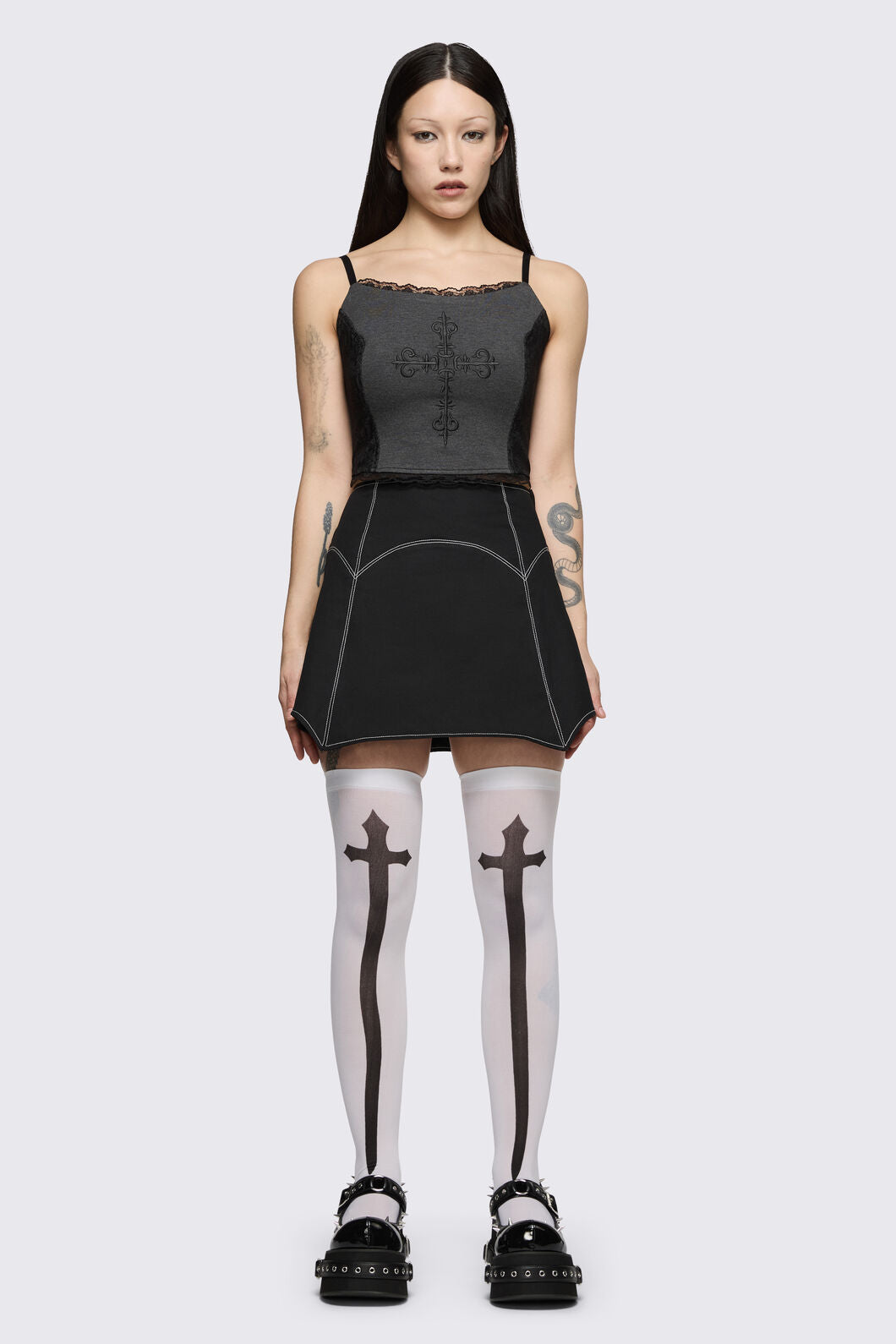 Black Friday - Goth Bat Skort - black