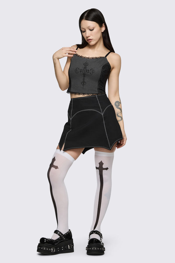 Black Friday - Goth Bat Skort - black