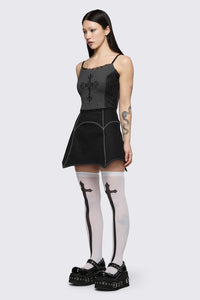 Black Friday - Goth Bat Skort - black