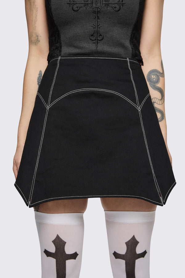 Black Friday - Goth Bat Skort - black