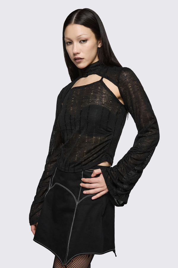 Black Friday - Minister Knit Sleeve Tank - black