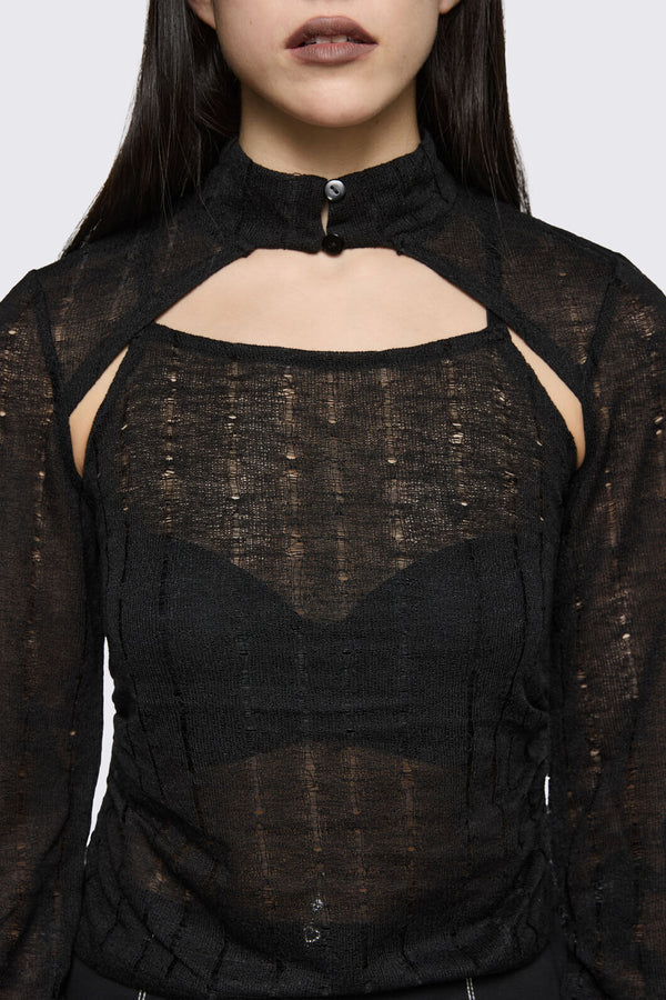 Black Friday - Minister Knit Sleeve Tank - black