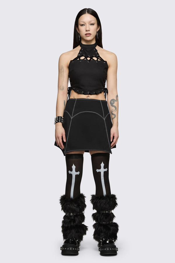 Black Friday - Ascend Halter Top - black