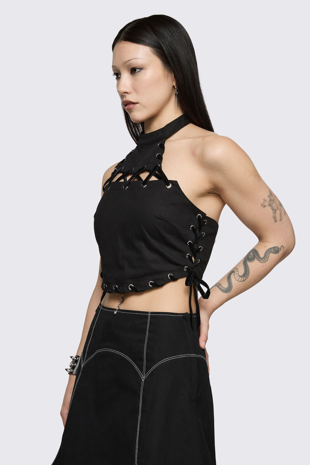 Black Friday - Ascend Halter Top - black