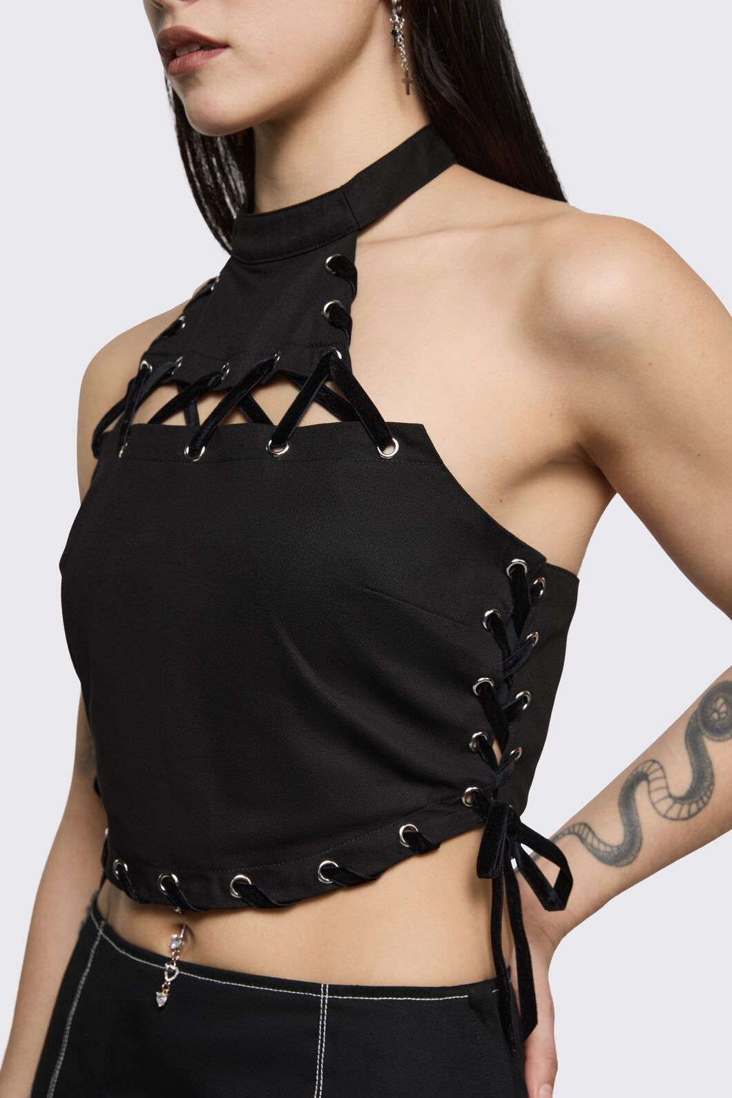 Black Friday - Ascend Halter Top - black