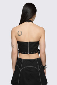 Black Friday - Ascend Halter Top - black