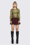 Black Friday - Decay Mesh Top - olive