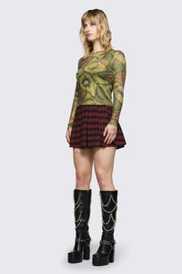 Black Friday - Decay Mesh Top - olive