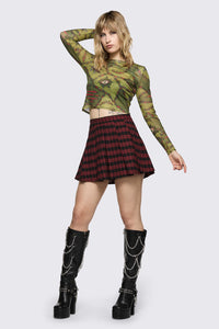 Black Friday - Decay Mesh Top - olive