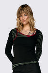 Black Friday - Consume Faux Wrap Top - black-olive
