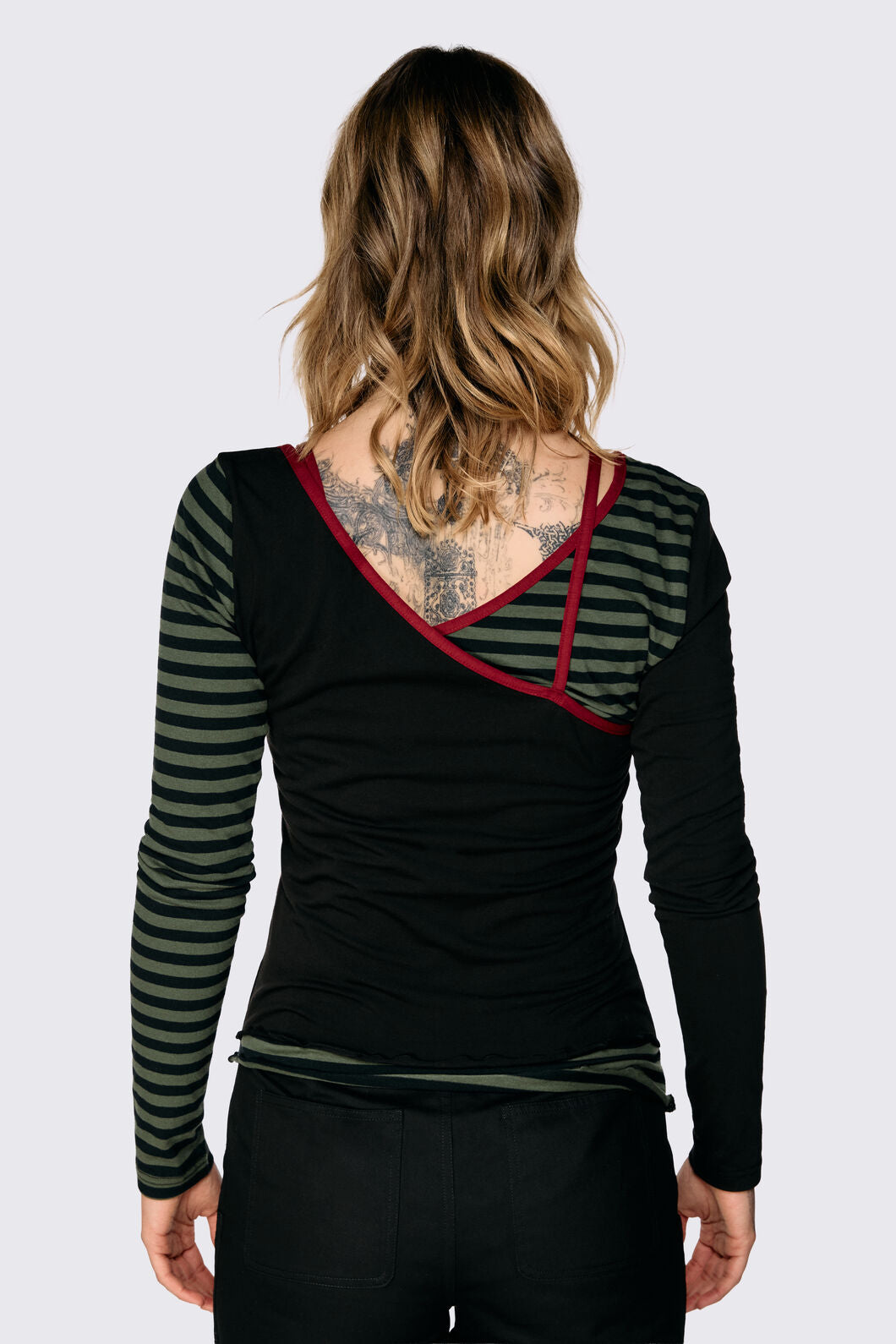Black Friday - Consume Faux Wrap Top - black-olive