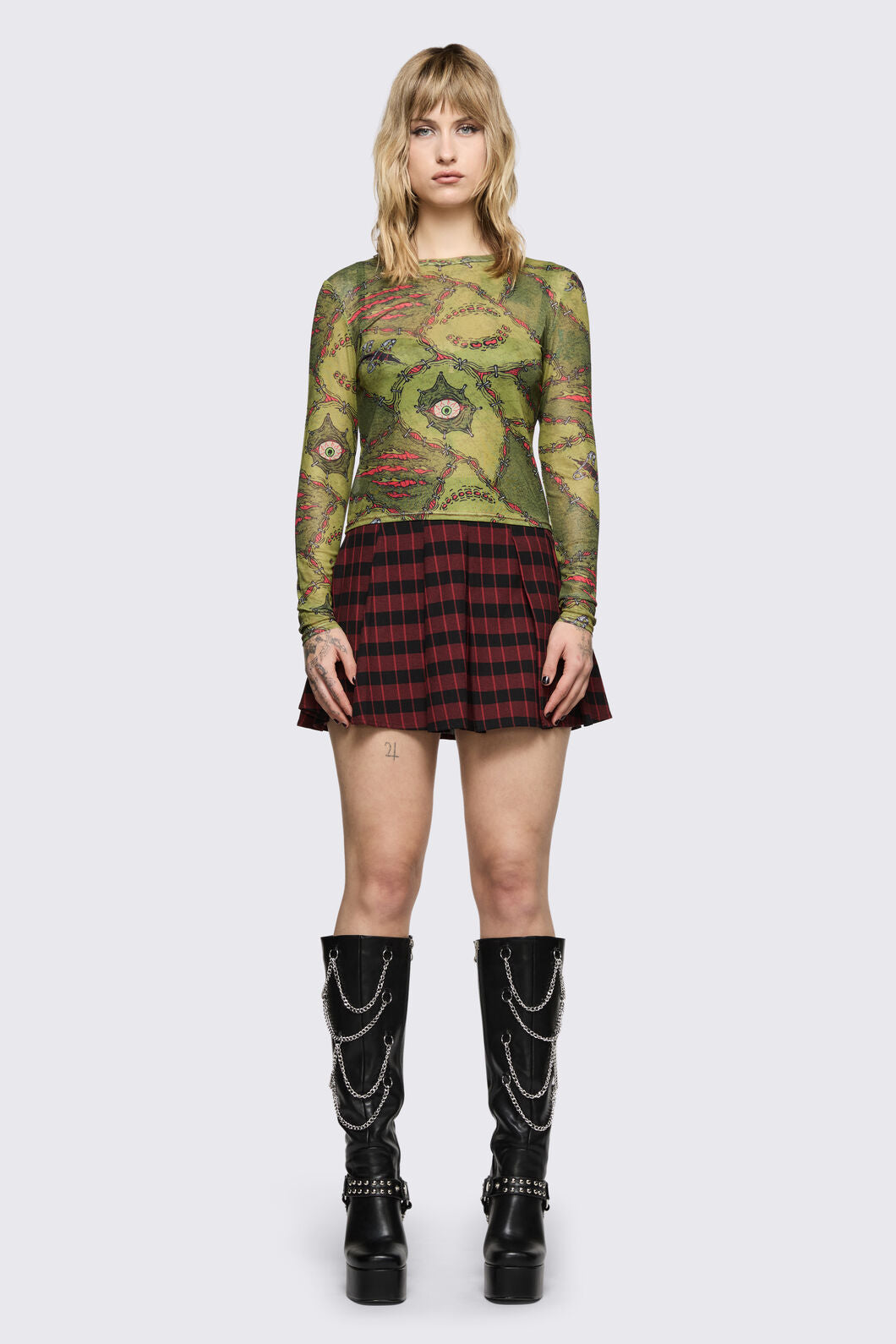 Black Friday - Living Tartan Skirt - multi