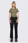 Black Friday - Consume Ribbed Jersey Tee - olive