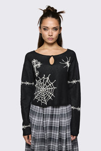 Black Friday - Spritely Graphic Knit Jumper - black
