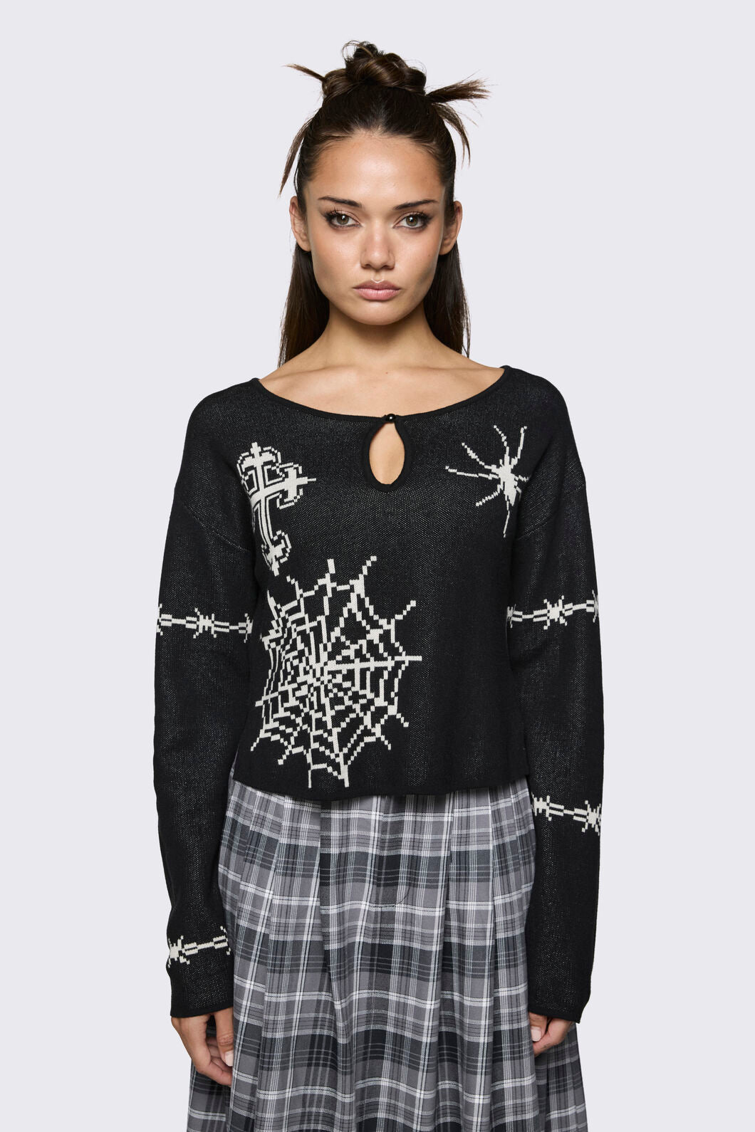 Black Friday - Spritely Graphic Knit Jumper - black