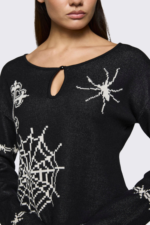 Black Friday - Spritely Graphic Knit Jumper - black