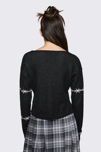 Black Friday - Spritely Graphic Knit Jumper - black