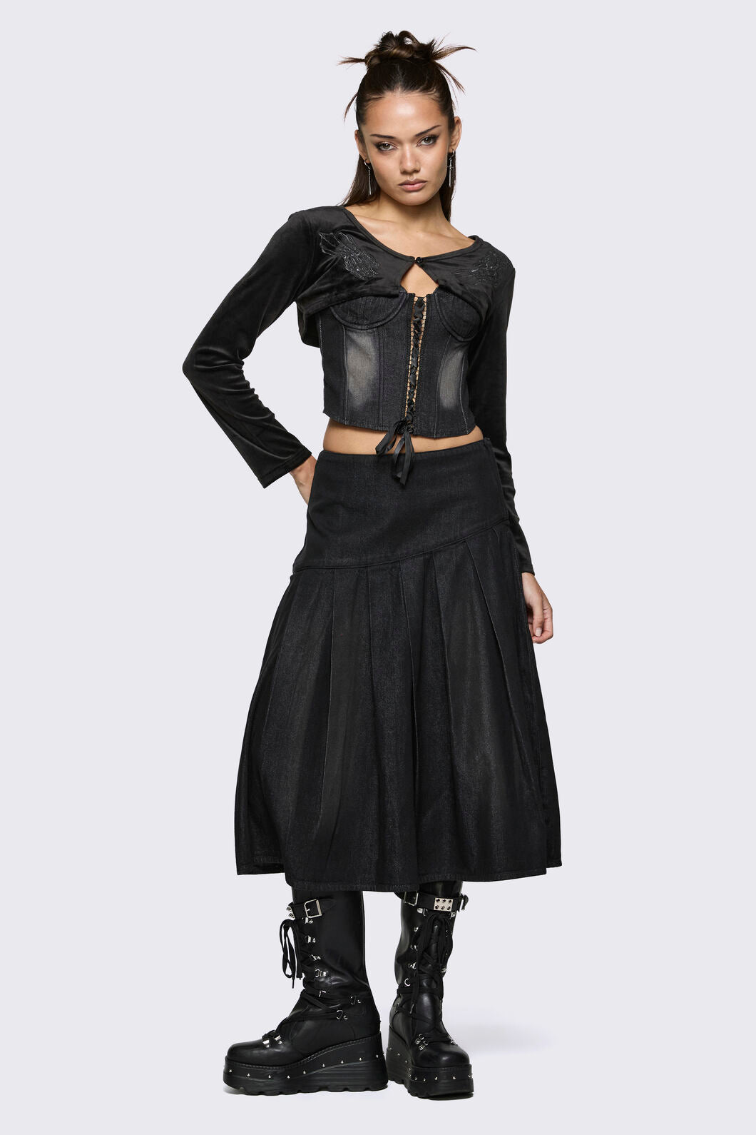 Black Friday - Lance Velour Layering Sleeves - black