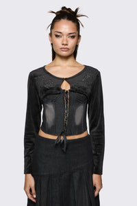 Black Friday - Lance Velour Layering Sleeves - black