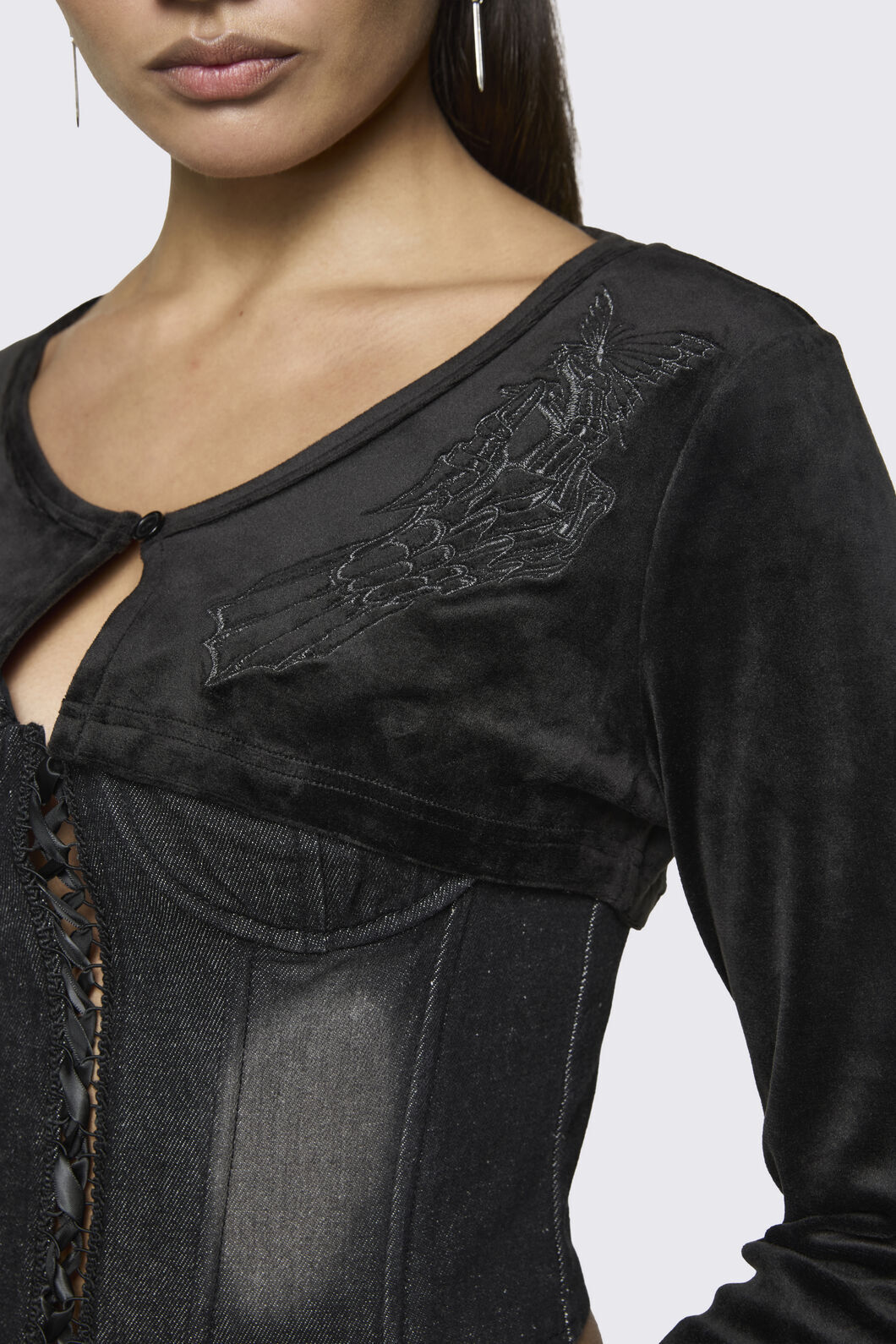 Black Friday - Lance Velour Layering Sleeves - black